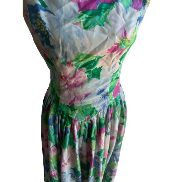 Geary Roark Kamisato Dress Womens Size 6 Floral Sleeveless Vintage Cottagecore - Picture 3 of 8
